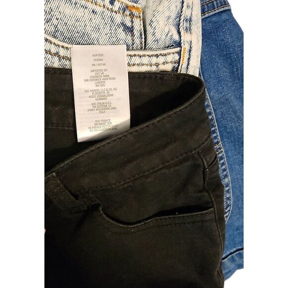 My Wonder Denim Bootcut Jeans Patches Womens 0 Petite Black - Picture 7 of 7